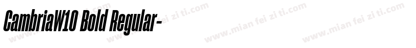 CambriaW10 Bold Regular字体转换
